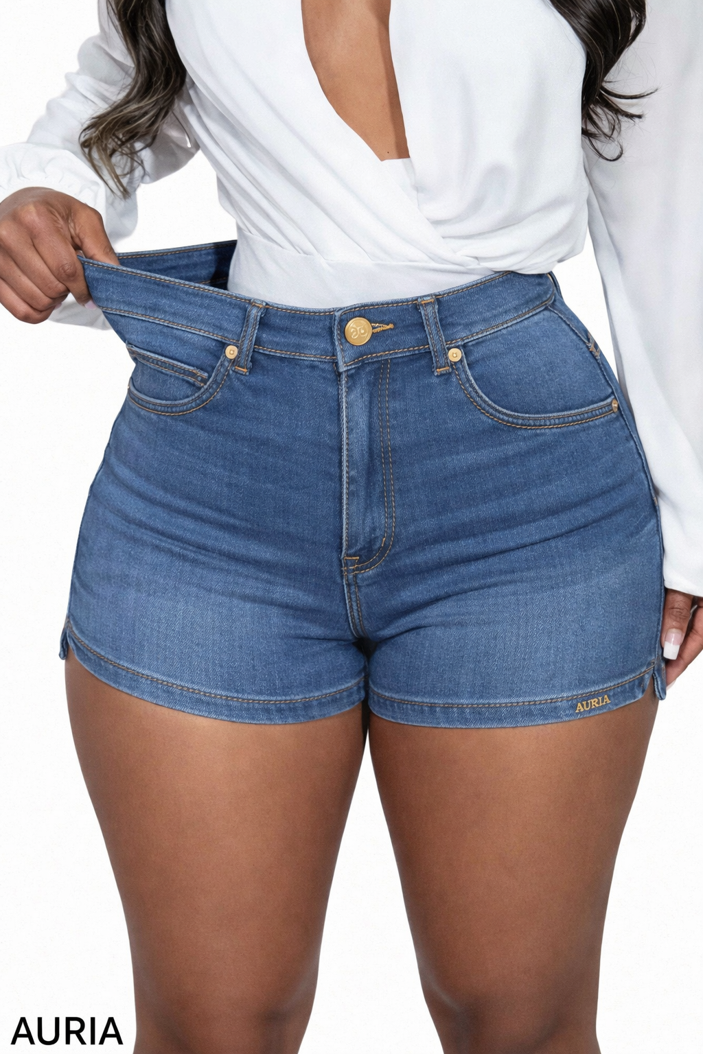 AURIA Denim Shorts — Everyday Luxe