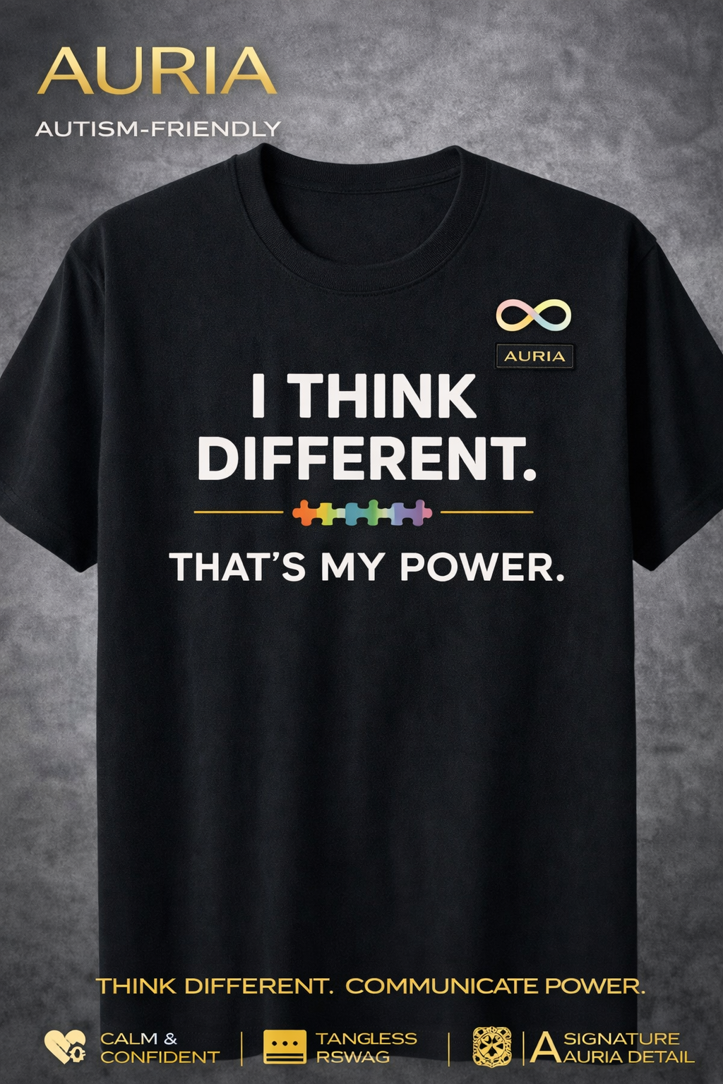 AURIA Kids “Think Different” Autism Awareness Tee