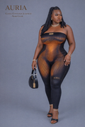 AURIA Curve Contour Jumpsuit — Noir Glow
