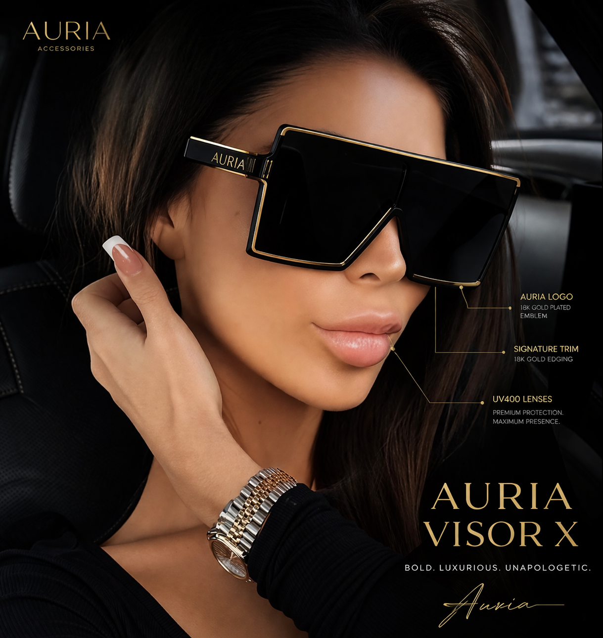 AURIA VISOR X — Luxe Shield Edition