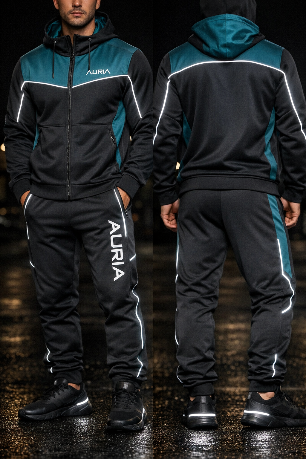 AURIA Men – Night Runner Reflective Set (Limited Presale)