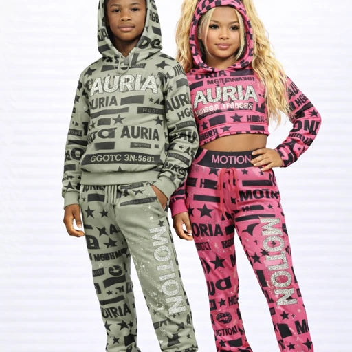 AURIA Kids – Motion Set (Sage Green/Pink Presale)