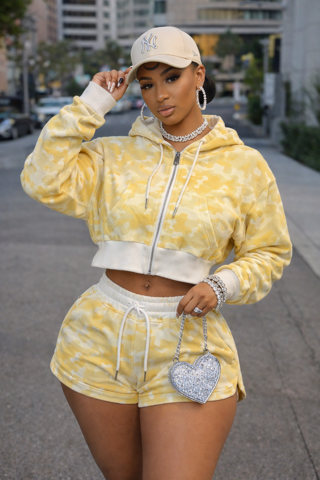 AURIA Cozy Camo Lounge Set — Golden Drift