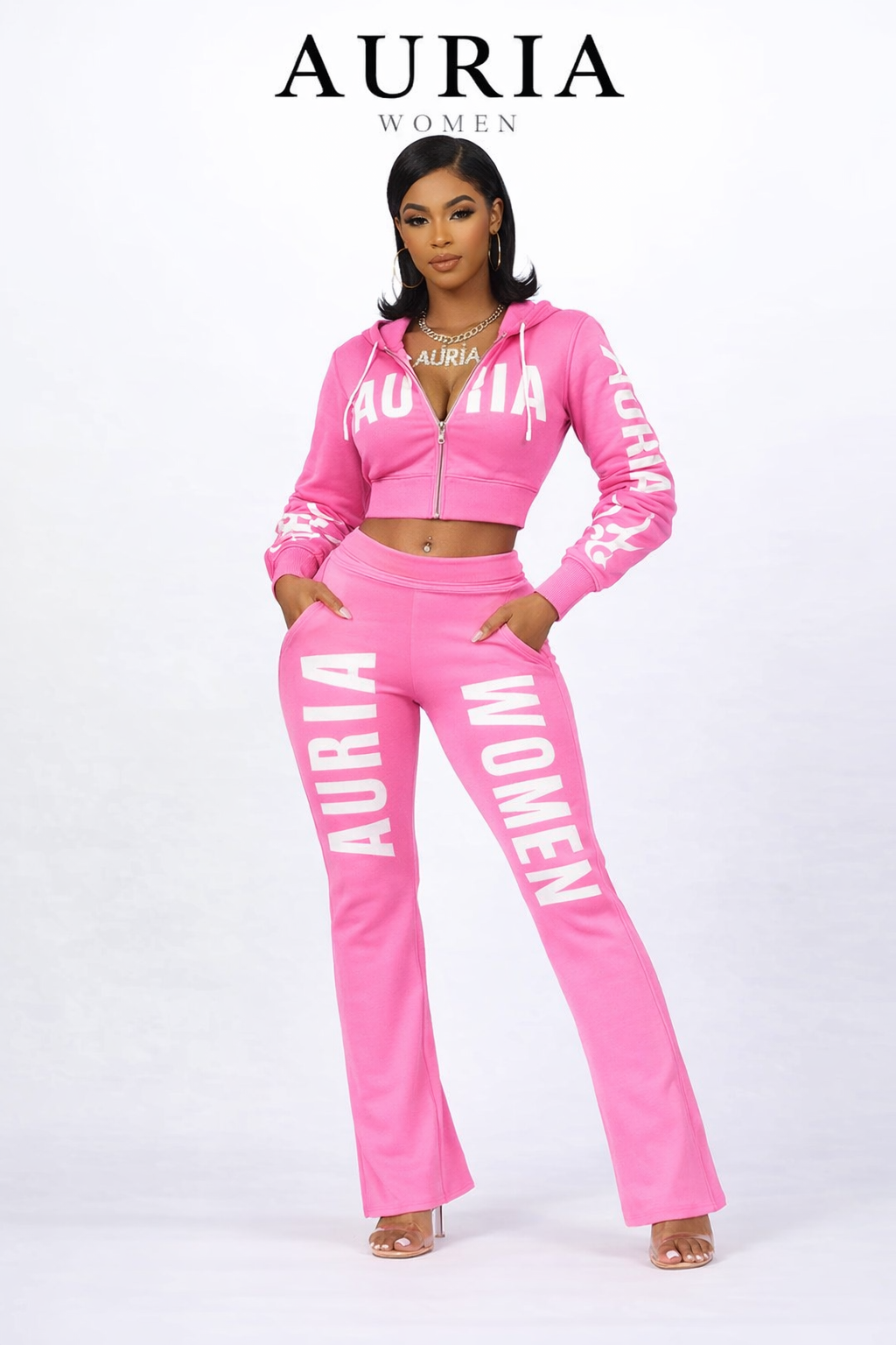AURIA Women – Bold Logo Set (Pink Presale)